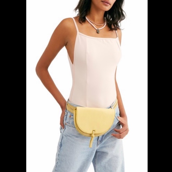 Free People Tops - Free People Lila Square Neck Bodysuit Ballet Large